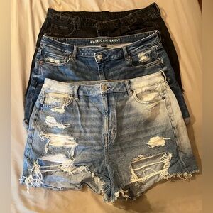 3 pair - American Eagle Outfitters Women's Distressed Denim Shorts